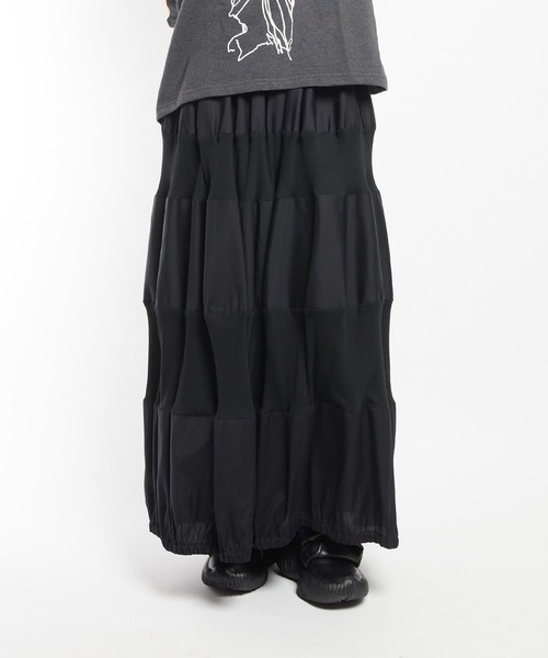 gomme(ゴム)の「ブロードリブスカート(スカート・レディース・ブラック/ネイビー・MEDIUM)」の2枚目の写真