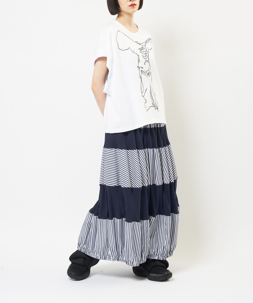 gomme(ゴム)の「ブロードリブスカート(スカート・レディース・ブラック/ネイビー・MEDIUM)」の18枚目の写真