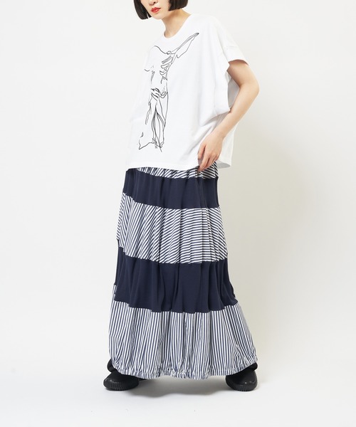 gomme(ゴム)の「ブロードリブスカート(スカート・レディース・ブラック/ネイビー・MEDIUM)」の19枚目の写真