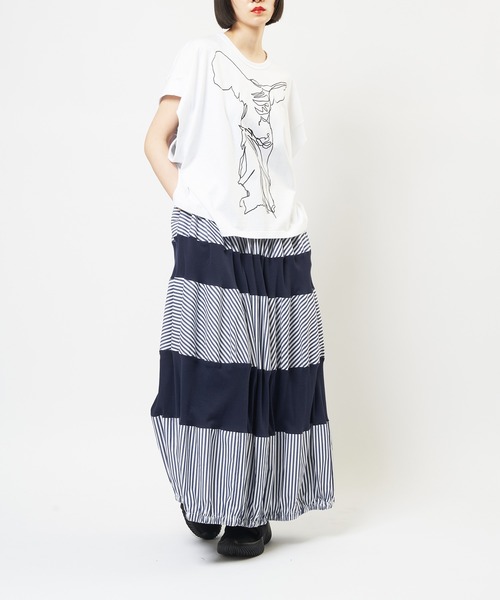 gomme(ゴム)の「ブロードリブスカート(スカート・レディース・ブラック/ネイビー・MEDIUM)」の20枚目の写真