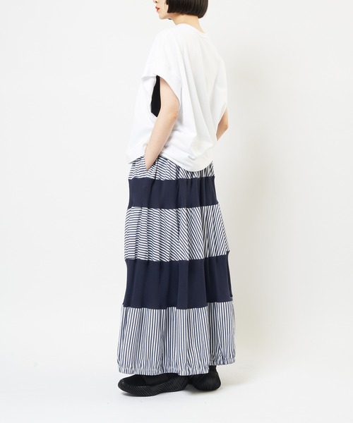 gomme(ゴム)の「ブロードリブスカート(スカート・レディース・ブラック/ネイビー・MEDIUM)」の21枚目の写真