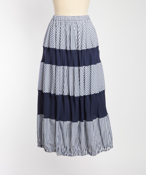 gomme(ゴム)の「ブロードリブスカート(スカート・レディース・ブラック/ネイビー・MEDIUM)」の6枚目の写真