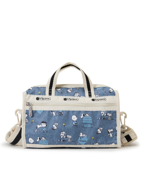 LeSportsac(レスポートサック)の「MINI DUFFEL CROSSBODY ピーナッツハッピーパルズ(ショルダーバッグ・レディース・ブルー・FREE)」の4枚目の写真