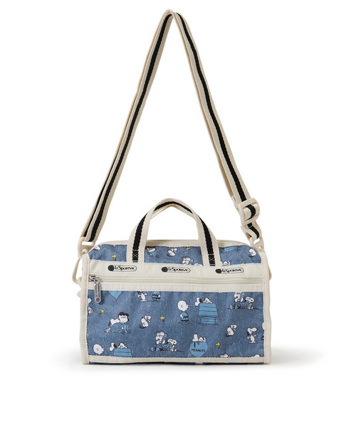 LeSportsac(レスポートサック)の「MINI DUFFEL CROSSBODY ピーナッツハッピーパルズ(ショルダーバッグ・レディース・ブルー・FREE)」の7枚目の写真