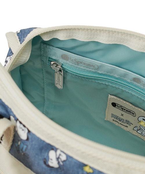 LeSportsac(レスポートサック)の「MINI DUFFEL CROSSBODY ピーナッツハッピーパルズ(ショルダーバッグ・レディース・ブルー・FREE)」の9枚目の写真