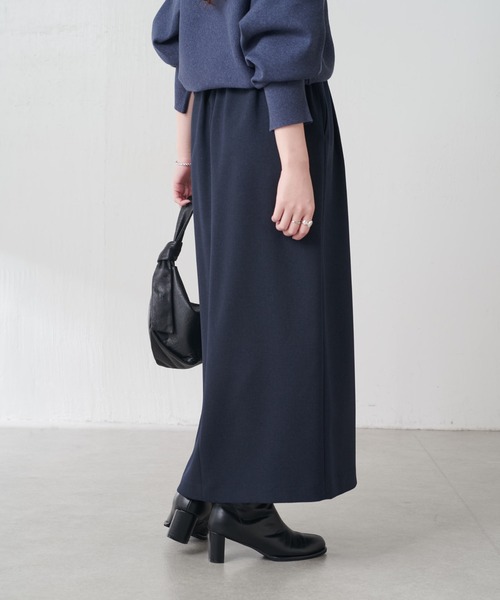 COLLAGE GALLARDAGALANTE（コラージュガリャルダガランテ）の「ウールライクベルテッドスカート/セットアップ可/セレモニー対応（スカート・レディース・ネイビー/ベージュ・0/1）」の12枚目の写真
