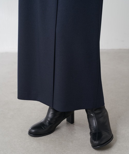 COLLAGE GALLARDAGALANTE（コラージュガリャルダガランテ）の「ウールライクベルテッドスカート/セットアップ可/セレモニー対応（スカート・レディース・ネイビー/ベージュ・0/1）」の5枚目の写真