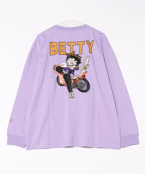 BETTY BOOP（ベティ・ブープ）の「LOWBLOW KNUCKLE / ローブローナックル / BETTY BOOP / ぶっちぎりセクシーヤンキーBETTY ロンT (M2)（Tシャツ/カットソー・メンズ・ブラック/ラベンダー/ホワイト・XL/XXL/L/M）」の6枚目の写真