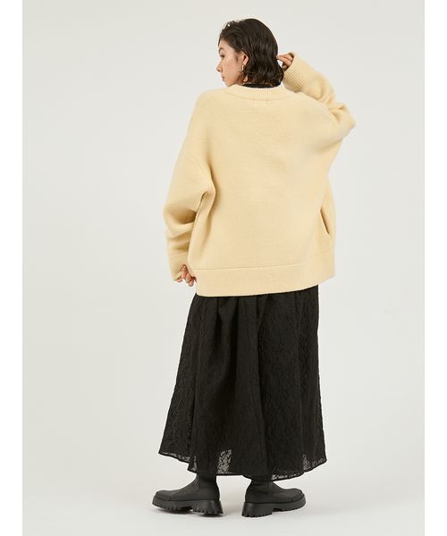 emmi（エミ）の「Vネックニットカーディガン（カーディガン/ボレロ・レディース・キャメル/イエロー/オフホワイト・F）」の16枚目の写真