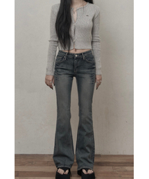 KHAKIPOINT（カーキポイント）の「Basic Bootcut Jeans (blue)（デニムパンツ）」