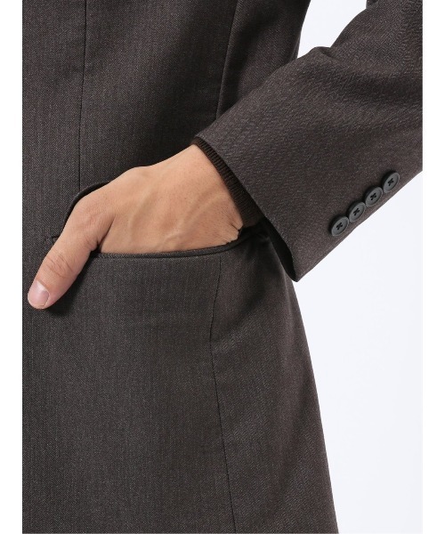 TAKA-Q(タカキュー)の「【ストレッチ ウォッシャブル】タカキュー 2ボタン ジャケット 茶(セットアップ可能)(スーツジャケット・メンズ・ダークウッド・LARGE/X-LARGE/3L/MEDIUM/S)」の6枚目の写真