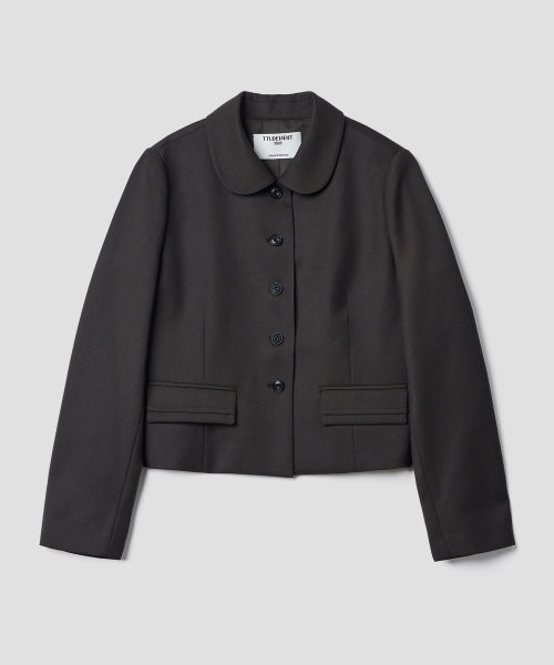 TTUDEMENT(トュードメント)の「ROUND COLLAR CROPPED JACKET_BROWN(テーラードジャケット・レディース・その他・MEDIUM/SMALL)」の7枚目の写真