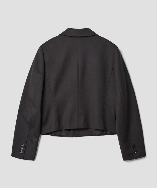 TTUDEMENT(トュードメント)の「ROUND COLLAR CROPPED JACKET_BROWN(テーラードジャケット・レディース・その他・MEDIUM/SMALL)」の6枚目の写真