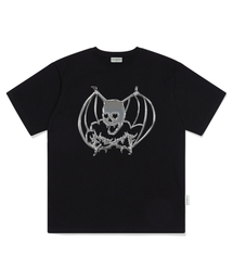 ESCF スケルトンプリントオーバーサイズ半袖Tシャツブラック