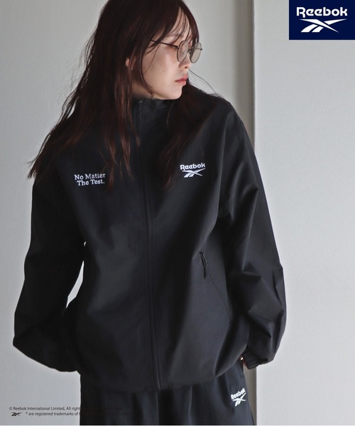 COURO（コウロ）の「【Reebok/リーボック】 別注 スモールベクターナイロントラックジャケット（ナイロンジャケット・レディース・ブラック/チャコールグレー/ライトグレー/ダークブラウン/アイボリー/ネイビー/グリーン系・M/L/XL）」の9枚目の写真