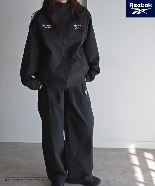 COURO（コウロ）の「【Reebok/リーボック】 別注 スモールベクターナイロントラックジャケット（ナイロンジャケット・レディース・ブラック/チャコールグレー/ライトグレー/ダークブラウン/アイボリー/ネイビー/グリーン系・M/L/XL）」の8枚目の写真