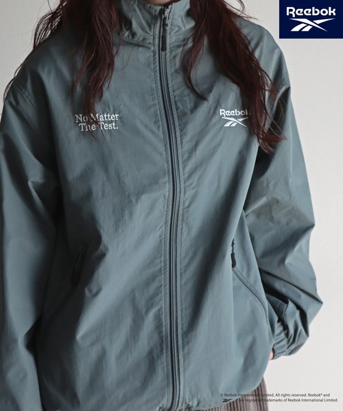 COURO（コウロ）の「【Reebok/リーボック】 別注 スモールベクターナイロントラックジャケット（ナイロンジャケット・レディース・ブラック/チャコールグレー/ライトグレー/ダークブラウン/アイボリー/ネイビー/グリーン系・M/L/XL）」の20枚目の写真