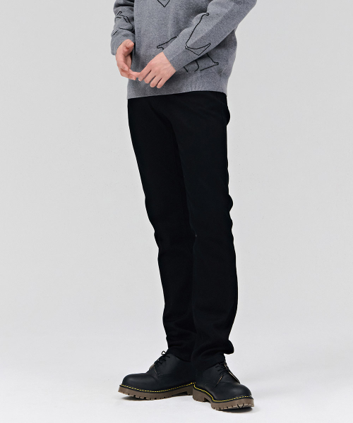 CHASECULT(チェイスカルト)の「男性ボンディングブラックヒドゥンバンディングスリムデニムパンツ-ブラック(デニムパンツ・メンズ・ブラック・86/70/76/92/82)」の5枚目の写真