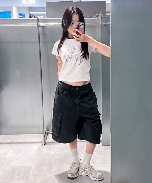INSILENCE(インサイロンス)の「ダイングカーゴチノショーツ BEIGE(デニムパンツ・レディース・その他・SMALL/MEDIUM/LARGE)」の6枚目の写真