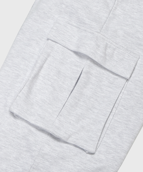 LEMAIN SECOND（リメインセカンド）の「ONE-TUCK WIDE CARGO SWEAT PANTS [WHITE MELANGE] - FLEECE ver（スウェットパンツ・レディース・その他・MEDIUM/LARGE/X-LARGE/SMALL）」の8枚目の写真