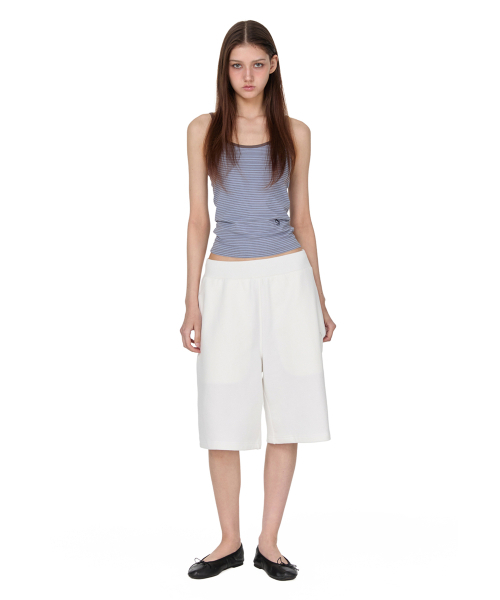 Burmuda Sweat Pants WHITE