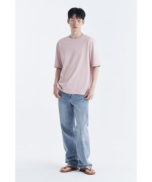 MUSINSA STANDARD（ムシンサスタンダード）の「フレイサイドルーズストレートデニムパンツ[ライトインディゴ]（デニムパンツ・メンズ・その他・26/27/28/29/30/31/32/33/34/36）」の7枚目の写真