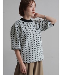 FIL DE FER | 幾何学JQジャージー モックネックP/O(Tシャツ/カットソー)