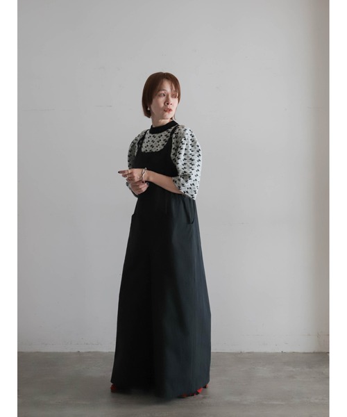 FIL DE FER(フィルデフェール)の「幾何学JQジャージー モックネックP/O(Tシャツ/カットソー・レディース・ホワイト/オリーブ・FREE)」の17枚目の写真