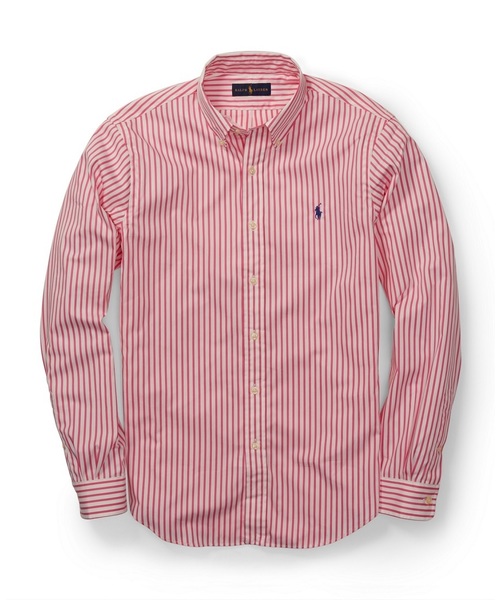 POLO RALPH LAUREN（ポロ ラルフ ローレン）の「スリムフィット ストライプド ポプリン シャツ（シャツ/ブラウス・メンズ・ブルー系その他/ピンク系2/ブラック系その他・XX-LARGE/X-LARGE/MEDIUM/LARGE/SMALL/X-SMALL）」の3枚目の写真