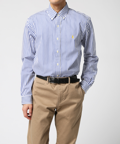 POLO RALPH LAUREN（ポロ ラルフ ローレン）の「スリムフィット ストライプド ポプリン シャツ（シャツ/ブラウス・メンズ・ブルー系その他/ピンク系2/ブラック系その他・XX-LARGE/X-LARGE/MEDIUM/LARGE/SMALL/X-SMALL）」の12枚目の写真