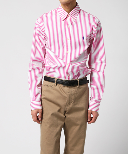 POLO RALPH LAUREN（ポロ ラルフ ローレン）の「スリムフィット ストライプド ポプリン シャツ（シャツ/ブラウス・メンズ・ブルー系その他/ピンク系2/ブラック系その他・XX-LARGE/X-LARGE/MEDIUM/LARGE/SMALL/X-SMALL）」の13枚目の写真