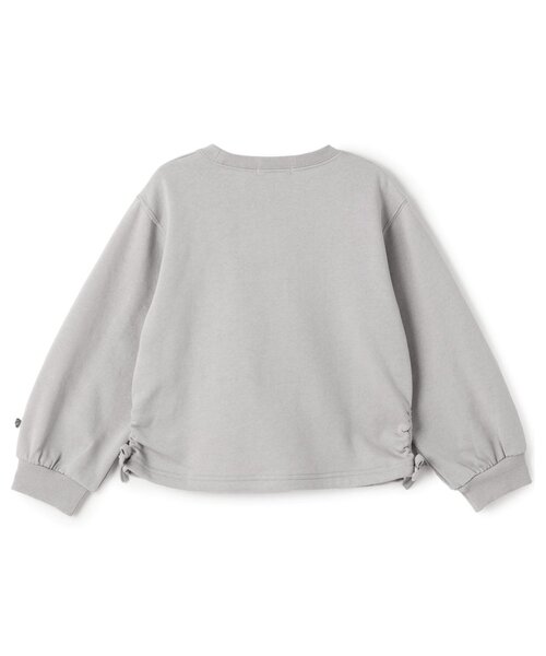 Lycee mine（リセマイン）の「【毛玉バイバイ裏毛】サイドギャザーロゴスウェット（スウェット・キッズ・ラベンダー/ピンク/ライトグレー/アイボリー/サックスブルー・120cm/130cm/110cm/150cm/100cm/140cm）」の8枚目の写真