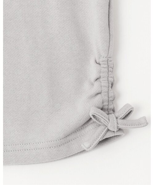 Lycee mine（リセマイン）の「【毛玉バイバイ裏毛】サイドギャザーロゴスウェット（スウェット・キッズ・ラベンダー/ピンク/ライトグレー/アイボリー/サックスブルー・120cm/130cm/110cm/150cm/100cm/140cm）」の7枚目の写真