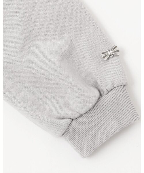 Lycee mine（リセマイン）の「【毛玉バイバイ裏毛】サイドギャザーロゴスウェット（スウェット・キッズ・ラベンダー/ピンク/ライトグレー/アイボリー/サックスブルー・120cm/130cm/110cm/150cm/100cm/140cm）」の6枚目の写真