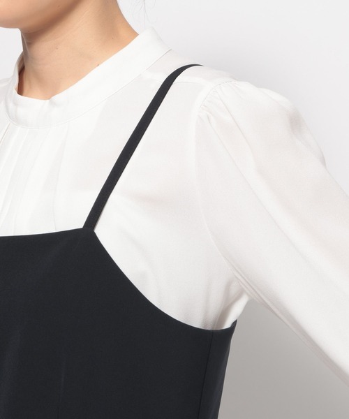 LEPSIM（レプシィム）の「【入卒式／セレモニー】Wクロスキャミサロペット　598348（サロペット/オーバーオール・レディース・ブラック/ネイビー・FREE）」の7枚目の写真