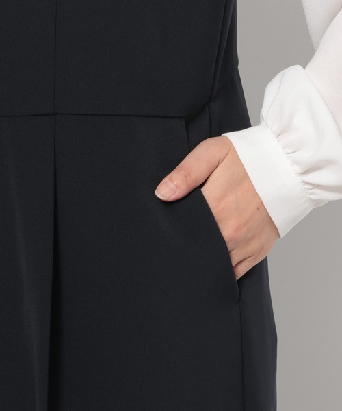 LEPSIM（レプシィム）の「【入卒式／セレモニー】Wクロスキャミサロペット　598348（サロペット/オーバーオール・レディース・ブラック/ネイビー・FREE）」の8枚目の写真