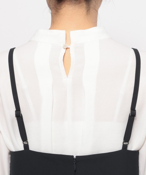 LEPSIM（レプシィム）の「【入卒式／セレモニー】Wクロスキャミサロペット　598348（サロペット/オーバーオール・レディース・ブラック/ネイビー・FREE）」の11枚目の写真