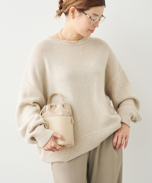 新品■Cashmere ベーシック ニット■ベージュ Cashmere ベーシック ニット（ニット/セーター）｜Deuxieme Classe