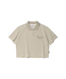 ロゴピケクロップTシャツ(ベージュ)
