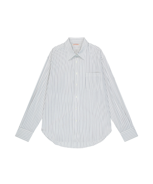 VANONE ATELIER(バノンアトリエ)の「A3516 シアーストライプシャツ_Navy(シャツ/ブラウス・レディース・ネイビー・FREE)」の2枚目の写真