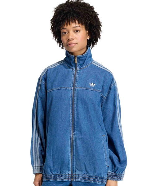 adidas(アディダス)の「adidas FIREBIRD ADILENIUM TRACK TOP DENIM / アディダス ファイヤーバード アディレニウム トラック トップ デニム(その他アウター・レディース・ライトブルー・L/M/S)」の1枚目の写真