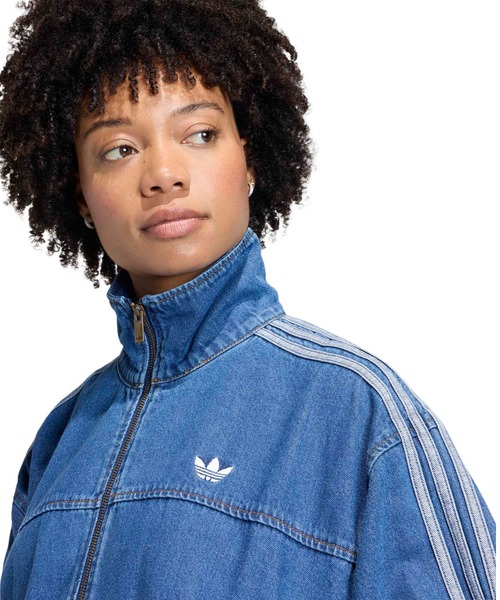 adidas(アディダス)の「adidas FIREBIRD ADILENIUM TRACK TOP DENIM / アディダス ファイヤーバード アディレニウム トラック トップ デニム(その他アウター・レディース・ライトブルー・L/M/S)」の2枚目の写真