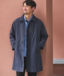 ステンカラーコート（ブルー・ネイビー/青色系）ファッション通販