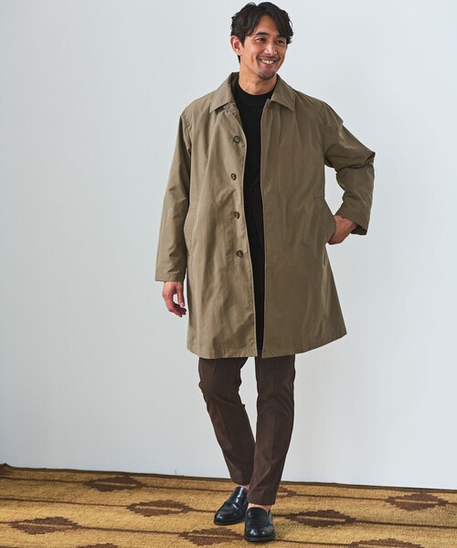 green label relaxing（グリーンレーベルリラクシング）の「【WEB限定】JUST fit 3WAY ステンカラーコート -はっ水-（ステンカラーコート・メンズ・ネイビー/ロイヤルブルー/ベージュ・S/M/L/XL）」の12枚目の写真