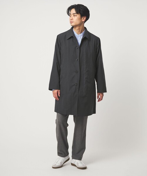 green label relaxing（グリーンレーベルリラクシング）の「【WEB限定】JUST fit 3WAY ステンカラーコート -はっ水-（ステンカラーコート・メンズ・ネイビー/ロイヤルブルー/ベージュ・S/M/L/XL）」の21枚目の写真