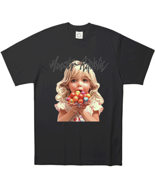 MONSTER REPUBLIC(モンスターリパブリック)の「ハッピージェニー ビビッドTシャツ ブラック(Tシャツ/カットソー・レディース・その他・LARGE/MEDIUM/SMALL/X-LARGE)」の1枚目の写真