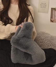 【float】カラバリ もこもこ フェイクファー トートバッグ【18色展開】