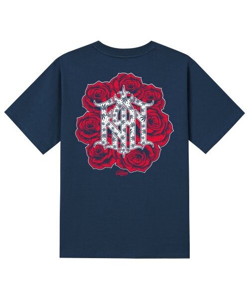 KAN6312(カン6312)の「KTN0154 チカーノローズ半袖Tシャツ - ネイビー(Tシャツ/カットソー・メンズ・その他・SMALL/MEDIUM/LARGE/X-LARGE)」の1枚目の写真