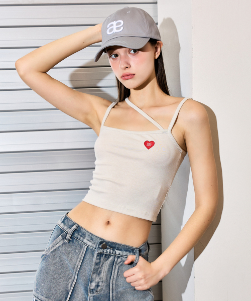 VETEZE(ベテゼ)の「オブ ハートタンクトップ (ベージュ)(Tシャツ/カットソー・レディース・ベージュ・FREE)」の4枚目の写真