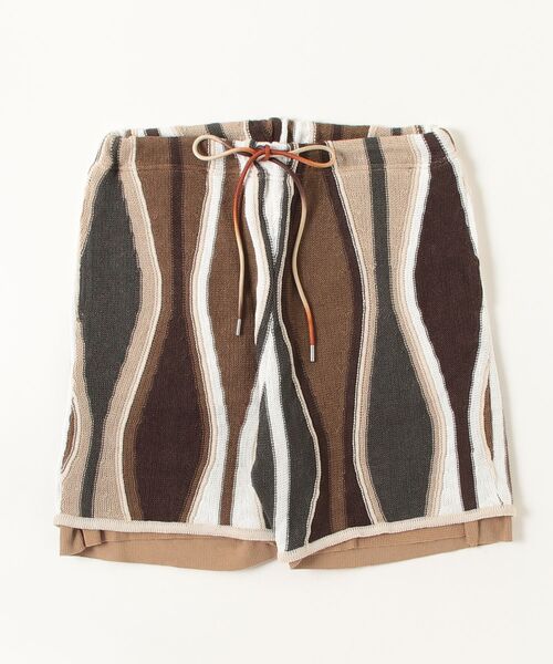 Children of the discordance / 7G FEATHER STRIPE KNIT шорты COTDKN-648